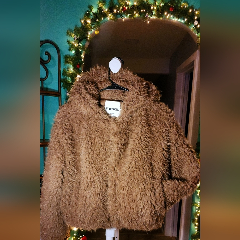 Brown Faux Fur Jacket